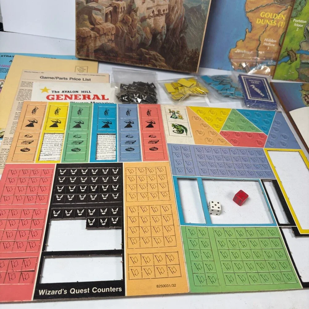 Vintage Wizard's Quest The Avalon Hill Company Board Game 1979 Fantasy Strategy